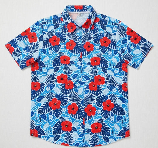 Tiki Try Button Down